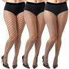 Abeillo Calze a rete da donna, autoreggenti, 3 paia di calze a rete nere, per donne, taglie forti, per Halloween, abbigliamento gotico, Nero , L Große Größen