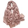 Trillion London® - Sciarpa in seta da donna, firmata, collezione primaverile, leggera, scialle avvolgente, beige, adatta per la vita quotidiana e viaggi, finitura liscia e morbida
