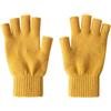 iMongol Guanti a mezze dita in pura lana mongola, unisex giallo Yellow