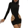 OUBOSI Abito Autunno Inverno Scollatura Maniche Lunghe Abbigliamento Sexy Streetwear Abiti Da Festa Da Donna Femminili