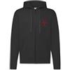 Urban Backwoods Baphomet Pentagram Sign Felpa da Uomo con Cappuccio Zip Hoodie Zipper
