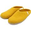 Grült Felt Slippers Yellow 45, made from Sheep's Wool with Leather sole, feltro, pantofole da uomo, pantofole in feltro, Gelb, XL