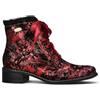 Infinity Leather Stivaletti Alla Caviglia in Pelle Floreale Vittoriana Gotica Emcmao-45 da Donna di Laura Vita - Chiusura con Cerniera e Lacci con Tacco a Blocco da 4 cm