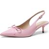 DREAM PAIRS Scarpe Slingback Tacco Basso Donna | Tacco kitten 5,5 cm, punta affusolata, fiocco, cinturino regolabile, fodera amica della pelle, eleganti.