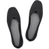 Frank Mully Ballerine da donna con punta quadrata, slip-on, scarpe da balletto, comode da donna, con scollo a V