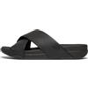 Fitflop Surfer Mens Tumbled-leather Cross Slides Sandali a ciabattaUomo