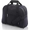 Aerolite British Airways, EasyJet, Virgin Atlantic, KLM, borsone da cabina da viaggio, 40 x 30 x 15 cm, colore: nero, Nero, Borsone da viaggio Carry On