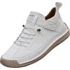 Generic Scarpe da ginnastica da donna in pelle piatte con pizzo antiscivolo su scarpe da corsa da passeggio da donna leggere traspiranti alla caviglia palestra sport sneakers da donna ortopediche supporto