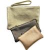 PASSIONE Set di Bustine Portatutto - 3 Astucci di diverse dimesioni - Custodie da tenere in borsa -Astuccio porta penne in Vera Pelle - Made in Italy