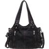 JIABAOZ Borsa Tote Jeans Donna Grande Capacità Borsa A Spalla Convertibile Borso A Mano Denim Vintage Con Tracolla Rimovibile Per Lavoro Università Viaggio