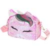 Valiclud Borsa a tracolla da donna con motivo di unicorno e paillettes, per bambini e bambine