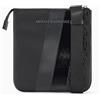 Armani Exchange Dylan, Metal Logo, Two Stripes, Borsa Messenger Uomo, Nero/Canna di Fucile