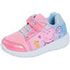 Peppa Pig Scarpe da ginnastica con gancio e anello per ragazze Peppa Pig, con glitter, per bambini, taglia 45-44
