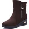Gaatpot Stivaletti Inverno Donna Stivali da Neve con Zeppa | Stivaletto Invernali, Stivale Caldo Pelo Foderato, Scarpe Con Cerniera, Comodi Eleganti