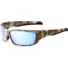 Hornz Brown Forest Camouflage Occhiali da sole polarizzati per uomini Full Frame Armi forti & Free Matching Microbag - Cornice mimetica marrone - Lente blu