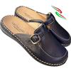 GRÜNLAND il benessere è naturale GRUNLAND ciabatte comfort chiuse pantofole DONNA comode in pelle regolabile plantare estraibile regolabile fibbia Made in italy