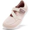 HOBIBEAR Scarpe Mary Jane da Donna Modello Barefoot Punta Larga Zero Drop Design Minimalista Cinghie Regolabili Scarpe da Passeggiata