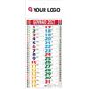 Calendario Olandese Multicolor 22x49 cm, 12 mesi, carta premium Personalizzate o neutre