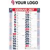 Calendario Olandese 12 Fogli Verde Rosso Blu 29x47 Carta Patinata Personalizzate o neutre