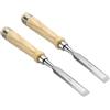 sourcing map 2 scalpelli per legno da 2,1 cm, lame CR-V, resistenti e | Con manico in legno antiscivolo per falegnameria