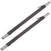 Generic Scalpelli per legno, coltello da intaglio in carburo di tungsteno, punta piatta da 6 mm, per la lavorazione del legno, 150 mm di lunghezza, con manico in panno in pelle, 2 pezzi