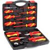 FOURROBBER VDE 13 Cacciavite 1000V con tester di tensione, fessura Philips, striscia isolante in gomma