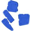 Generic Kit di 4 attrezzi in plastica resistente blu con impugnatura ergonomica