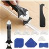 Generic Pistola per presellatura manuale resistente per cartucce da 283,5 g, rapporto di spinta 3 in 1, dispenser manuale per sigillatura, asta liscia in silicone con manico ergonomico antigoccia, per bagno