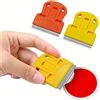 Generic Raschietto per vernice, lama retrattile per parete, raschietto per rimuovere vernice, adesivo e calafataggio, per uso domestico e professionale (confezione da 2, arancione e giallo)