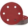 KONGMING 25 Pezzi Dischi Abrasivi 225 mm Grana 180 6 Fori Carta Vetrata per levigatrice per muro
