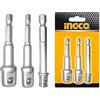 Ingco AMN365A01 - Set di 3 adattatori per presa