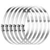 MIAHART Fascette Stringitubo 141-165mm Acciaio inossidabile 304 Regolabile Tubo Morsetto Worm Clip per tubi, 6 pz