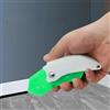 Generic Spatola 9 in 1, spatola pieghevole e applicatore sigillante con bordi raschianti, strumento pieghevole per cuciture lisce con diverse testine e angoli per porte e finestre (verde)