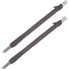 Generic Scalpelli per legno, coltello da intaglio in carburo di tungsteno, punta piatta da 4 mm, per la lavorazione del legno, lunghezza 150 mm, con manico in panno in pelle, 2 pezzi