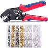 Flytuo SN-58B - Kit di crimpatura con 720 terminali a cilindro aperto, AWG 24-16 (0,25-2,5 mm²), pinza crimpatrice non isolata per terminali JST, Dupont, Molex, Amon, Amphenol