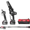 Kawapower Kit Mini Motosega/Forbici/Cavo Estensibile A Batteria 18V 2x4ah 18V