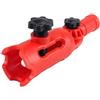 Generic Rullo di vernice, supporto per pennelli girevole a 180 gradi, multiangolare, estensore per pennelli rosso, universale, resistente, strumento per pittori a soffitto, per pareti alte e aree difficili da