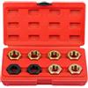 YWMJZEU 8 Pieces Kit Ripara Filetti Bulloni Custodia Cremisi Set di Filiere Esagonali