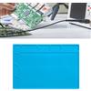 NiuLumea S-120 - Tappetino per saldatura, in silicone, per riparazioni elettroniche, antistatico, blu, 34 x 23 cm