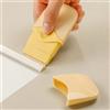Generic Raschietto giallo con contenitore per lama integrato, 3 lame extra incluse, raschietto multiuso per piano cottura in vetro, piano cottura, forno, finestre, vernice, adesivi e rimozione adesivi