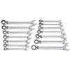 GearWrench Set di chiavi combinate a cricchetto reversibili, SAE/metriche - 85142