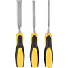 YXJPP Set di 3 scalpelli per Legno da Intaglio Utensili manuali Resistenti Set di scalpelli per Legno (10 mm, 16 mm, 32 mm) con Manici con Impugnatura Morbida per Intaglio, Scultura, tornitura del Legno,
