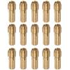 Generic 15 mandrini in ottone da 3,2 mm, mini smerigliatrice elettrica, cambio rapido, set di punte per utensili rotanti, diametro del gambo 4,8 mm