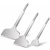 Kacerter 3 Pezzi Scalpelli SDS Plus, Scalpello Piatto per Piastrelle 40×250/75×250/100×280 mm in Acciaio 40CR, per Rimozione di Colla, Calcestruzzo, Muratura e Pietra Naturale
