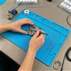 Generic Tappetino per saldatura in silicone, resistente al calore, tappetino antistatico per riparazione orologi, telefono, occhiali, coltello, computer portatile ed elettronica, colore: blu