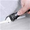 Generic 3 in 1 Silikon Abdichtungswerkzeug Kit mit 5 austauschbaren Pads Fugenentferner Glas Kleber Winkel Schaber für Küche Bad Fenster (Schwarz)