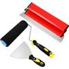 Tokenhigh Set di spatole per superfici da 40 cm, rullo da 23 cm e spatola da pittore da 13 cm, con manico ergonomico, per cartongesso, pareti e soffitti, ampia area di lavoro