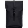 RAINS - Zaino impermeabile unisex, borsa per computer portatile, per lavoro o viaggio, nero, Regular, moderno