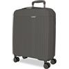 MOVOM Valigia da Cabina Antracite 40x55x20 cm Rigido Polipropilene Chiusura TSA Integrata 37L 2.8kg 4 Doppie Ruote Estensibile Bagaglio a Mano