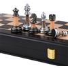 Set di scacchi grande con scacchiera in legno da 45 cm/17,7 pollici, re